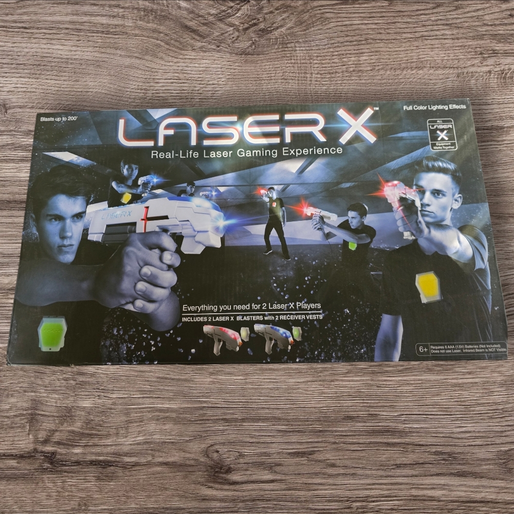 Laser X Two Player Laser Gaming Set with 2 Receiver Vests